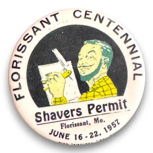 Vintage Florissant Missouri Centennial Vintage 1957 Pinback Button Set - 1957 - Picture 2 of 6